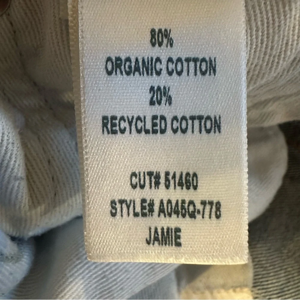 Agolde Jamie Feel Good Jeans Distressed‎ Button Fly Ankle Fray Sz 24X27
